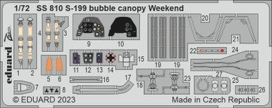 Eduard SS810 1/72 S-199 Bubble Canopy Weekend SS810
