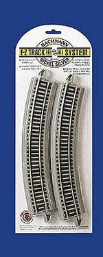 Bachmann 44501 HO Scale E-Z Track Curved Track Nickel Silver Gray