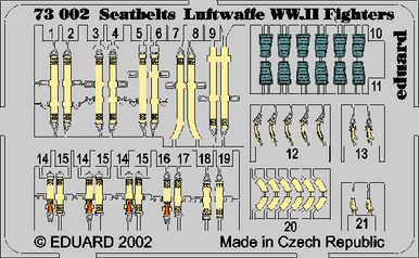 Eduard 73002 1/72 Seatbelts Luftwaffe Fighter WWII (Pre-Painted)