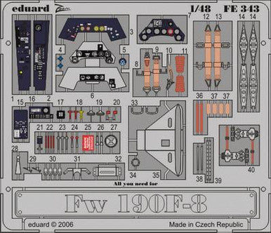 Eduard FE343 1/48 Fw 190F-8 for Tamiya 610039