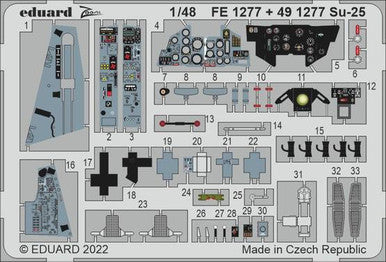 Eduard FE1277 1/48 Su-25 for Zvezda Photo Etch Detail Set