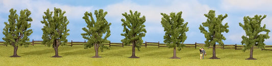 Noch 25088 All Scale Classic Series Deciduous Tree Pack -- Green 3-1/8" (7)