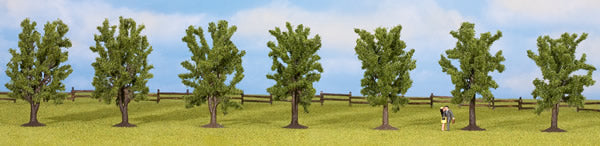 Noch 25088 All Scale Classic Series Deciduous Tree Pack -- Green 3-1/8" (7)
