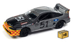 Johnny Lightning JLSP295-A-CASE 1/64 Scale 1990S Ford Mustang Race Car #51 In Flat Black