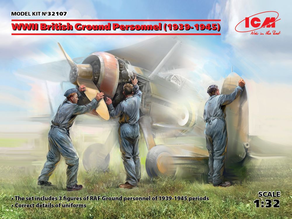 ICM Models 32107 1/32 WWII British Ground Personnel 1939-1945 (3)