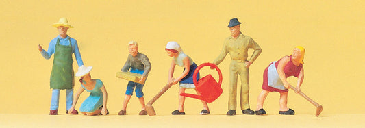 Preiser 14081 HO Scale People in the Garden Figures (6)