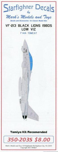 Starfighter Decals 350203s 1/350 - VF213 Black Lions 1980s Low Viz