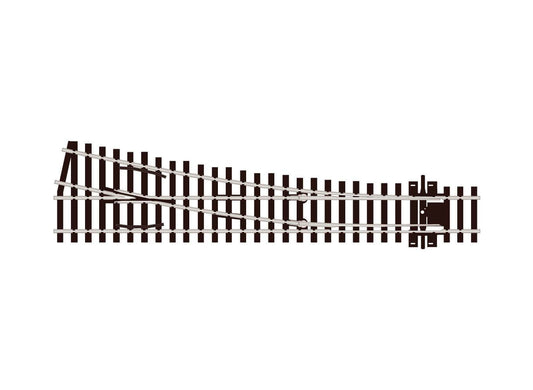 Peco SL-E195 HO Scale Code 75 Streamline Medium Radius Turnout