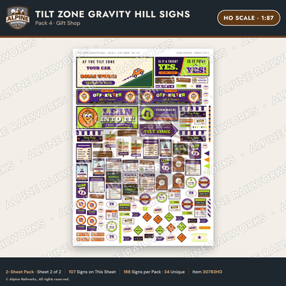 Alpine Railworks 30783HO HO Scale Roadside Signs - Mystery Spot