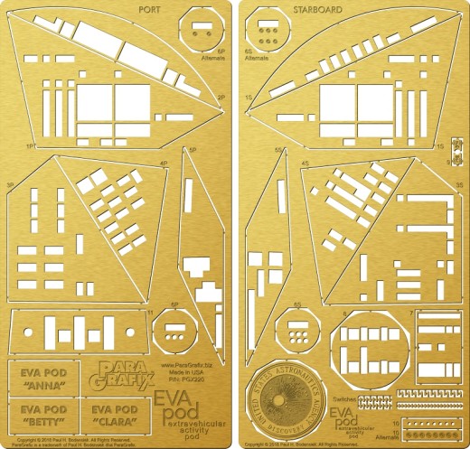 Paragrafix 220 1/8 2001 Space Odyssey: EVA Pod Photo-Etch Set for MOE