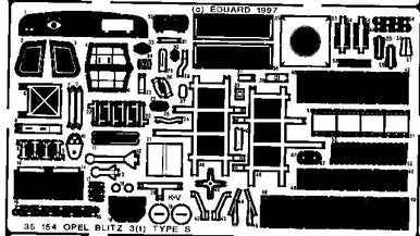 Eduard 35154 1/35 Opel Blitz for ITL Photo Etch Detail Set