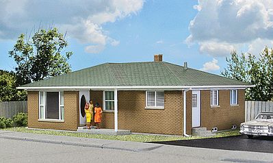 Walthers Cornerstone 933-3777 HO Scale Ranch Tract House -- Kit