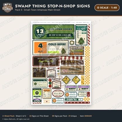 Alpine Railworks 30844O O Scale Roadside Signs - Swamp Monster Store