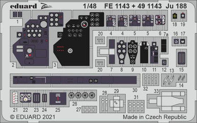 Eduard FE1143 1/48 Ju 188 for Revell Photo Etch Detail Set
