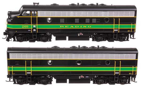 Walthers Mainline 11415 HO Scale EMD F7 A-B Set - Standard DC -- Reading #269A/2