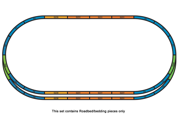 PIKO 55367 HO Scale Roadbed for Track Sets A + E