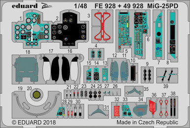 Eduard FE928 1/48 MiG-25PD for ICM Photo Etch Detail Set