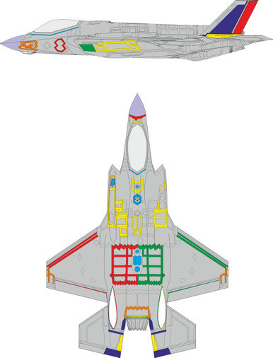 Eduard EX1156 1/48 F-35A RAM Coating Early MASK for ITALERI