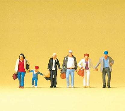 Preiser 79192 N Scale Pedestrians Walking Travellers #3 pkg(6)