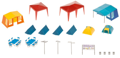 Faller 130504 HO Scale Set of Camping Tents Accessory Kit