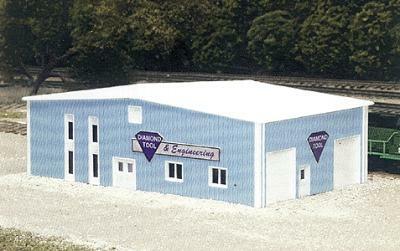 Pikestuff 8011 N Scale Diamond Tool & Engineering Building -- 60' x 40' (blue)