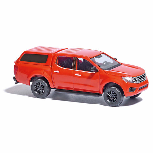 Busch 53707 HO Scale Nissan Navara Pickup, Assembled, Red