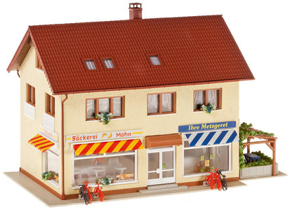 Faller 130489 HO Scale Butcher's & Bakery Shop Model Kit