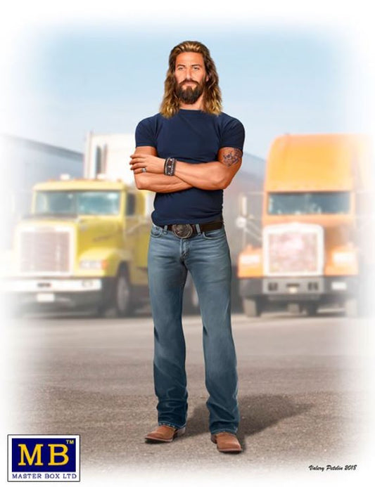 Master Box Models 24060 1/24 Jordan Jesus Jamerson Trucker Standing w/Arms Cross