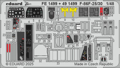 Eduard FE1499 1/48 F-86F-25/30 Zoom Set for AIRFIX Zoom Photo Etch Set