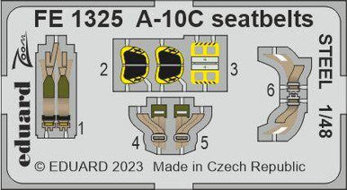 Eduard FE1325 1/48 A-10C Seatbelts STEEL for HOBBY BOSS