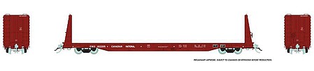 Rapido Trains 147004 HO Scale CN is Flatcar Brwn 6-Pack