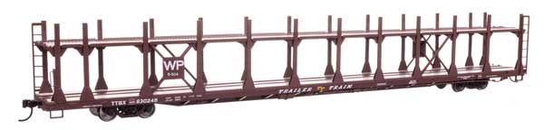 Walthers Mainline 8048 HO Scale 89' Flatcar w/Bi-Level Open Auto Rack - Ready to