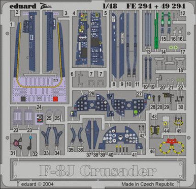 Eduard FE294 1/48 F-8J for Hasegawa Photo Etch Detail Set