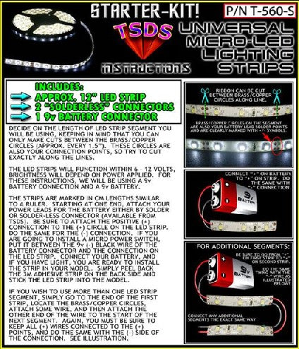 TSDS 560S Universal Micro-LED Lighting Strips Complete Basic Kit (2)