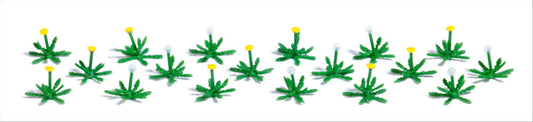 Busch 1246 HO Scale Dandelions, pkg(18), Ready-Made