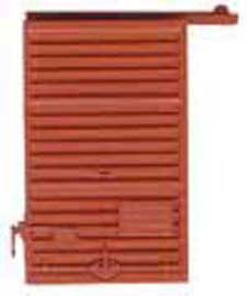 Kadee 2202 HO Scale Replacement Doors w/Low Tackboard -- 6' Camel Youngstown Red Oxide 2 pair