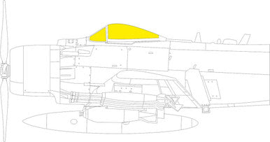 Eduard EX871 1/48 Mask A1J TFace Canopy Mask Set for Tamiya