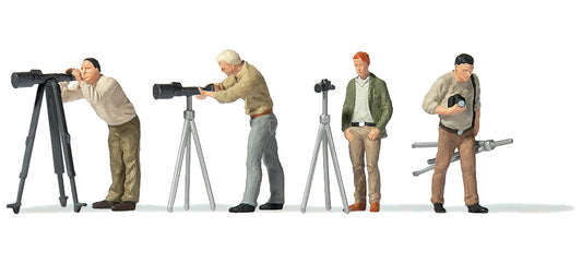 Preiser 10804 HO Scale Photographers w/Tripods Set