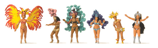 Preiser 24625 HO Scale Samba Dance Group Figure Set