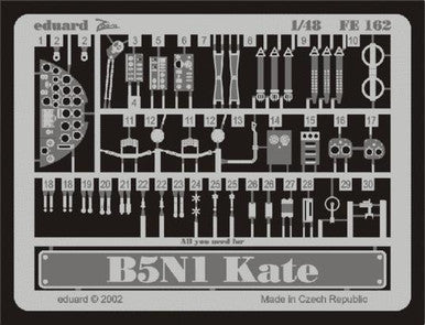 Eduard FE162 1/48 Kate for Hasegawa Photo Etch Detail Set