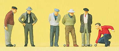 Preiser 10508 HO Scale Sports & Recreation Lawn Bowling Players pkg(6)