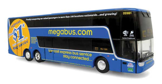 Iconic Replicas 870468 HO Scale VanHool TDX Double-Deck Motorcoach Bus Megabus