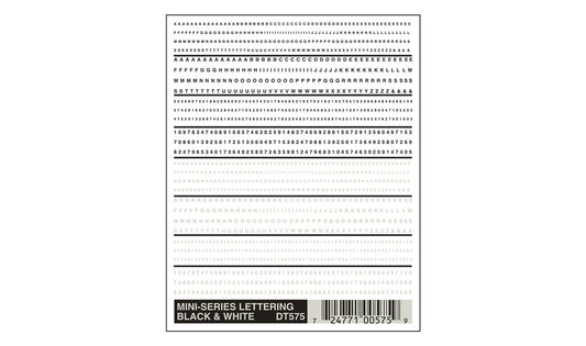 Woodland Scenics DT575 All Scale Mini-Series Lettering Black and White