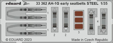 Eduard 33362 1/32 AH-1G Early Seatbelts STEEL Photo Etch