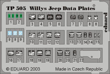 Eduard TP505 1/35 Willys Jeep