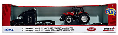 Ertl 47369 1/32 Peterbilt 579 Lowboy with Case IH Magnum 380