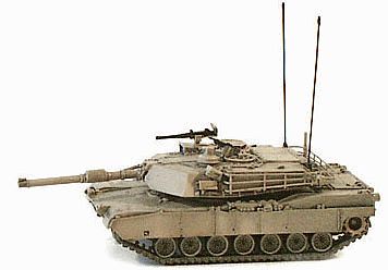 GHQ 58003 N Scale (Unpainted Metal Kit) -- M1A2 Abrams Main Battle Tank