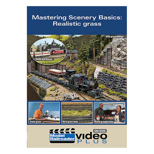 Kalmbach Publishing 15322 All Scale Model Railroader Video Plus DVD -- Mastering Scenery Basics: Realistic Grass