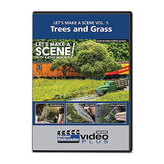 Kalmbach Publishing 15352 All Scale Let's Make a Scene - Model Railroader Video Plus DVD -- Volume 4: Trees and Grass, 1 hour 15 minutes
