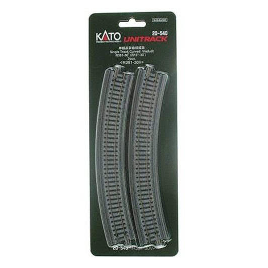 Kato 20540 N Scale Single-Track Viaduct -- Curved R381 - 30 (R 15" - 30) pkg(2)